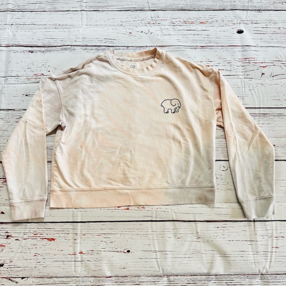 Ivory Ella Tie Dye cropped crew neck!